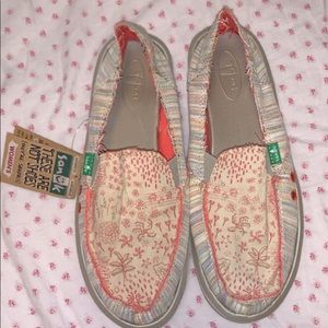 Pink Sanuk Slip On Shoes